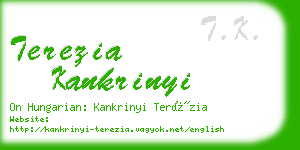 terezia kankrinyi business card